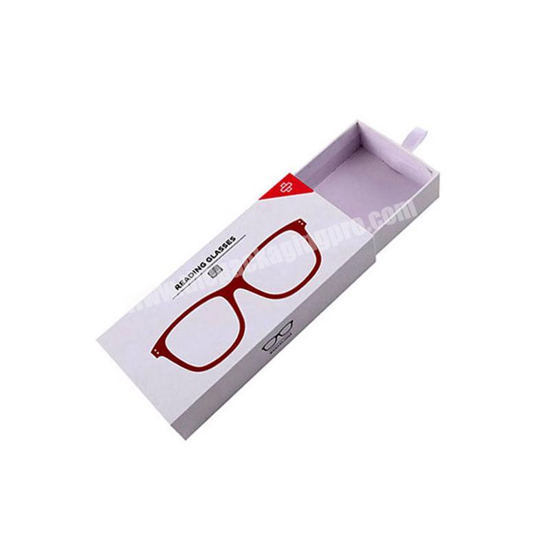 High quality wholesale sunglasses packaging glasses gift box paper drawer boxes with custom logo