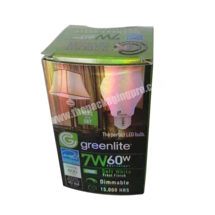 Factory wholesale supply best price customized paper corrugated led light bulb holographic packing shipping mailer box
