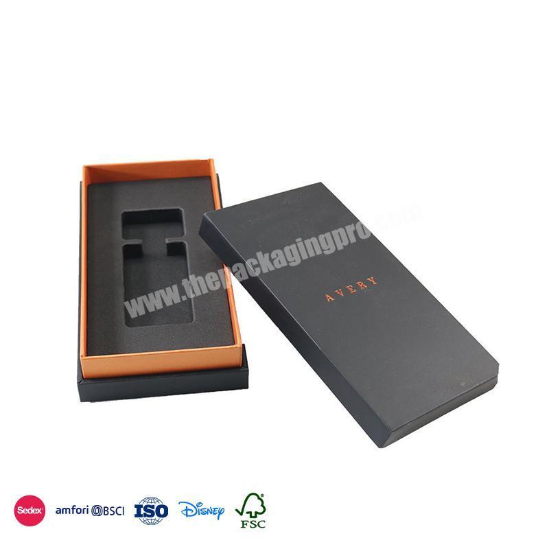Hot Sale High Quality Black cuboid with bronzing font logo waterproof material perfume bottle 30ml with box