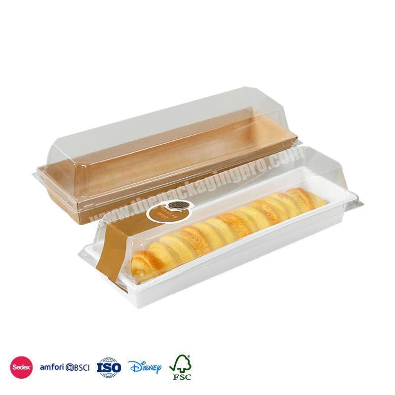 Hot Sale High Quality Long strip with transparent food material lid take out container food box plastic