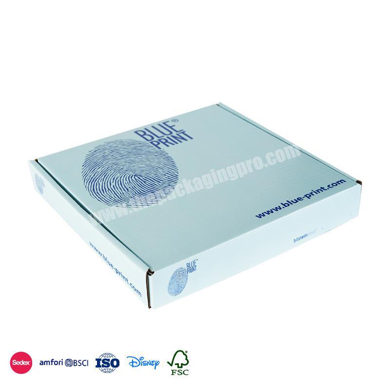 Hot Selling Product Turquoise fresh color with blue handprint icon custom mailer box corrugated mailer box