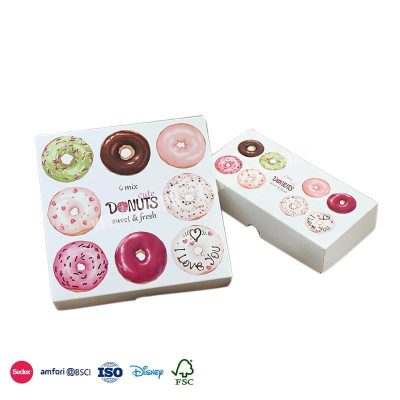 Hot Selling Product existing Biodegradable food material with simple logo and matching tote bag donut box size