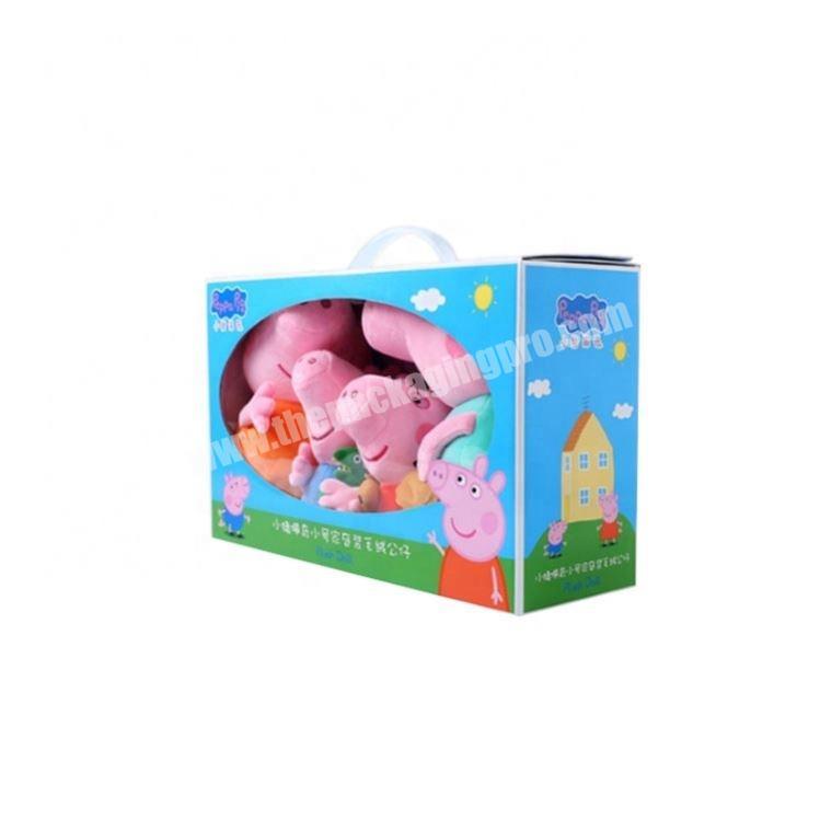 Hot-sale Cardboard Paper Packaging Box 4C Printing with PVC Window Toy Box Puppet Packaging Box