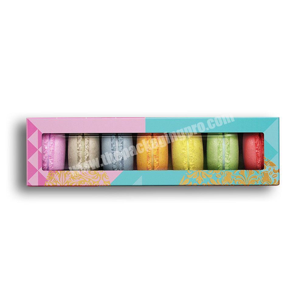 Hot sale luxury  7pieces macarons box packaging paper box