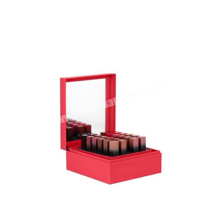 Hot sale vanity box es for skincare lipstick packaging custom logo paper cosmetic box