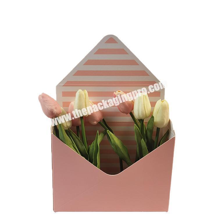 Wholesale high quality enveloped shaped flower box for preserved floral &flower