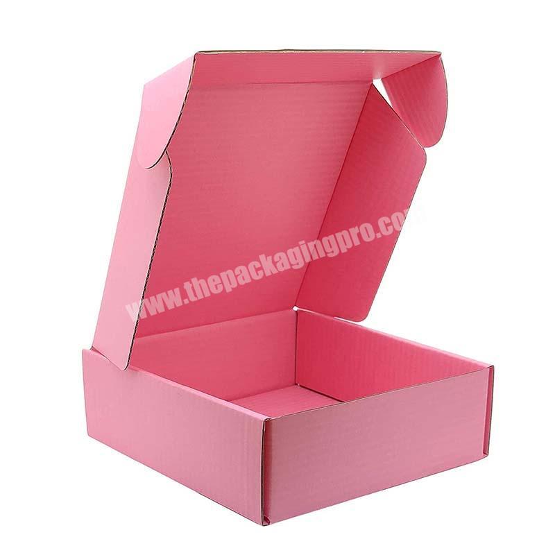 Hotsale Packaging Box Supplier Cardboard Literature Mailers Light Pink Shipping Boxes for Small Business
