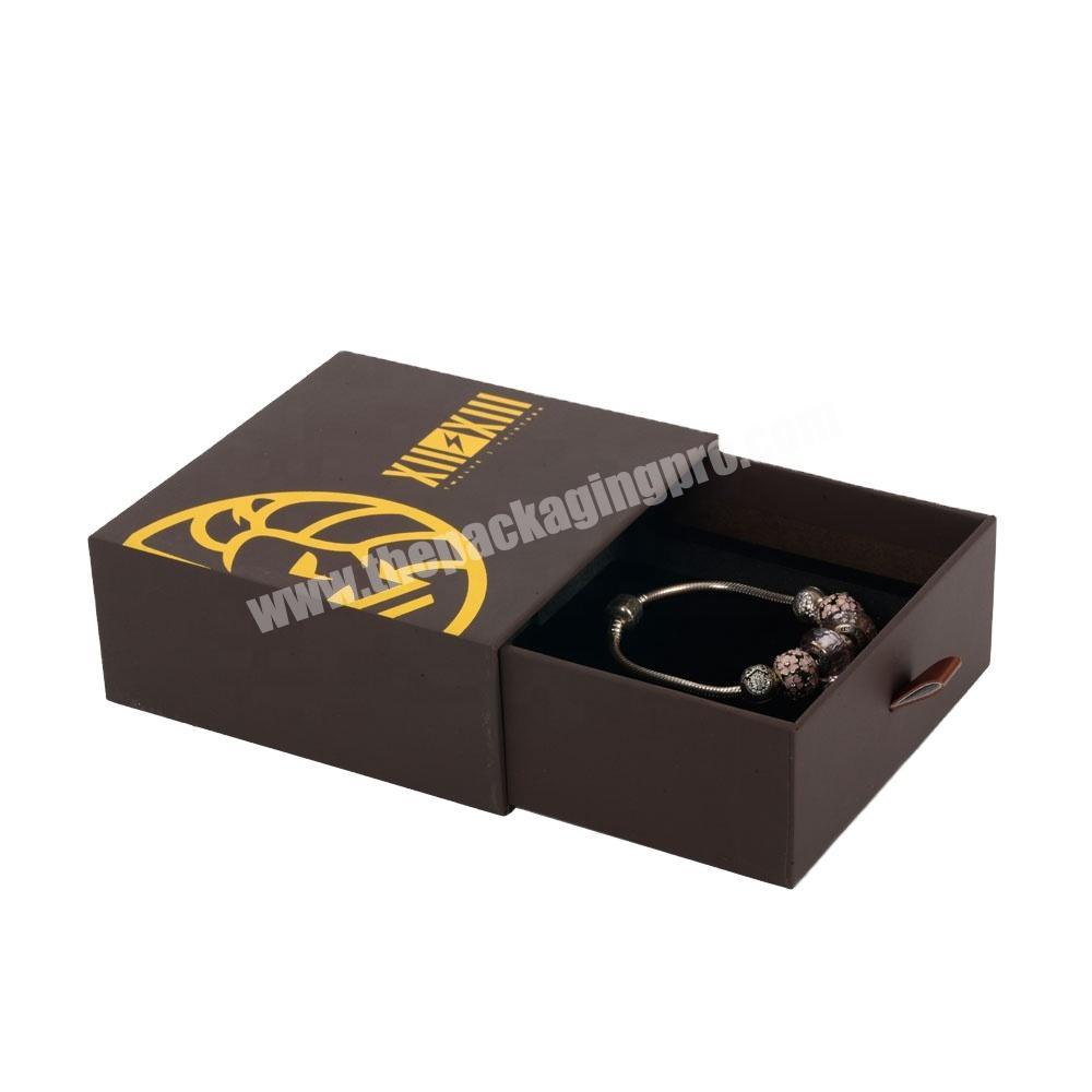 Jewelry Paper Packaging Boite Bracelet Gift Drawer Box Packaging For Jewellery Bracelets With Custom Logo