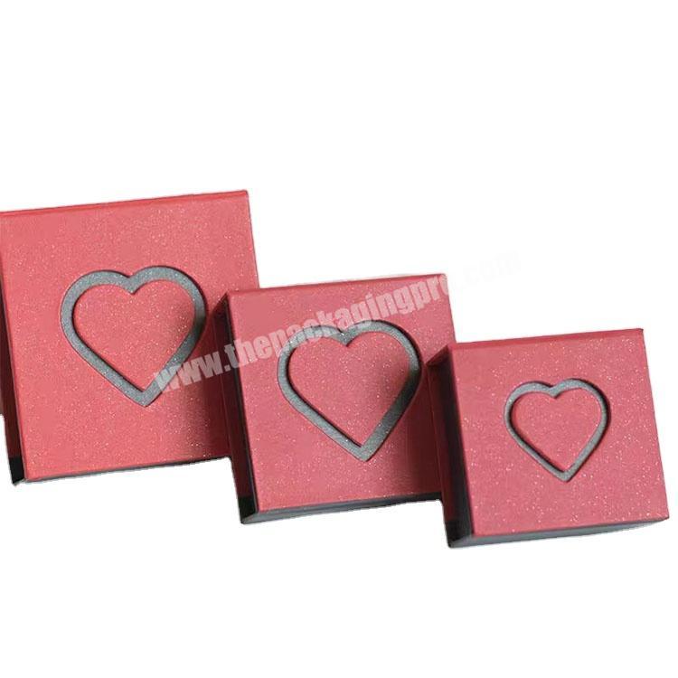 Jewelry packaging box for jewelry box with logo custom heart shape ring box