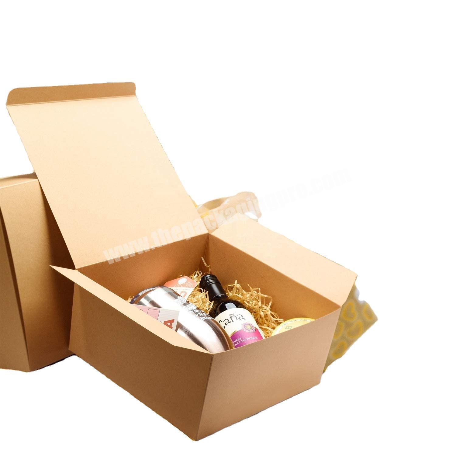 Kraft Paper Present Packaging Box with Lids, Decorative Gift Wrap Boxes Bulk for CraftingCupcake -Brown
