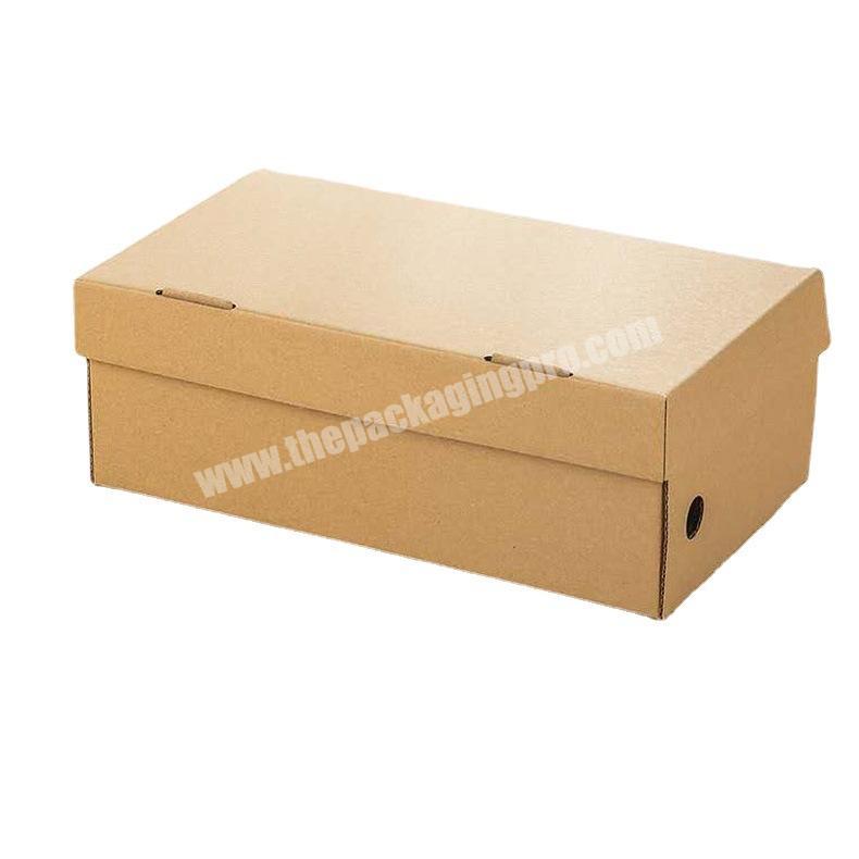 Kraft paper shoe box folding shoe storage box custom shoe box for men and women