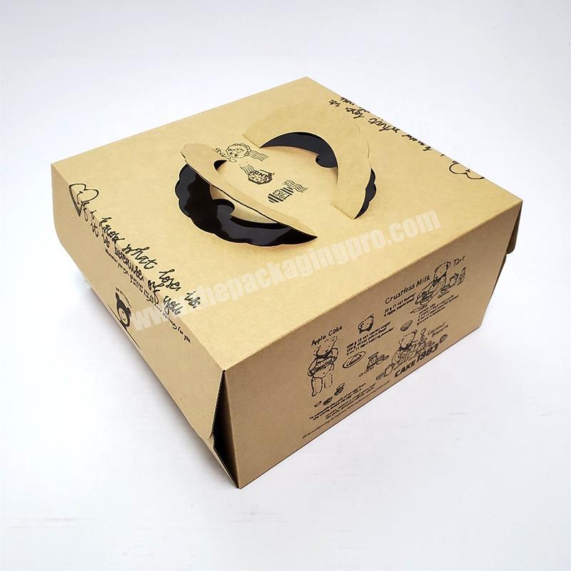 Large Paper Food Storage Packaging Lunch Takeaway Cardboard Custom Gift Cake Boxes With Handle
