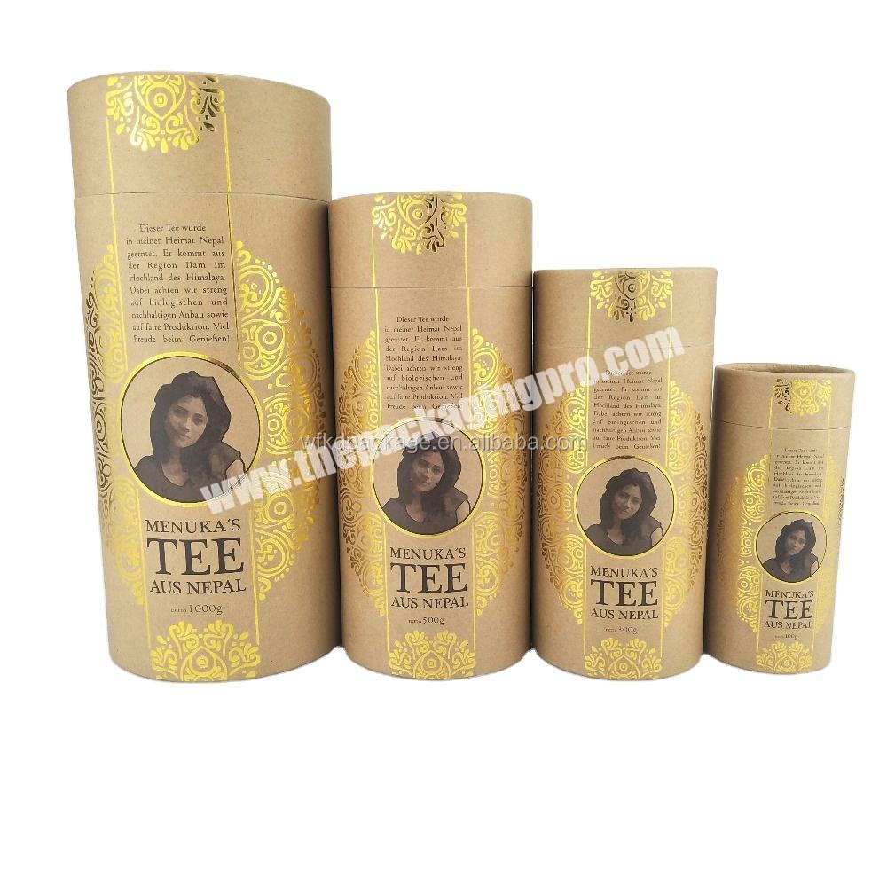 Large eco mini round containers box 100% recycled material custom printing small core packaging cardboard paper tube