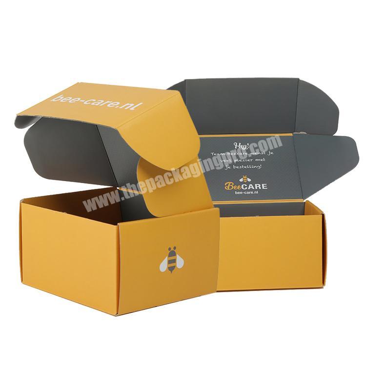 Lightweight small luxury elegant corrugated flat mailer box custom logo subscription shipping mailer packaging box