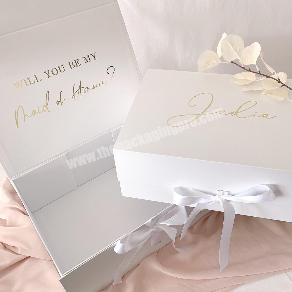 Logo Custom Bridesmaid Proposal Gift Box Luxury Bridal Party Proposal Magnetic Gift Box Packaging Personalized Keepsake Gift Box