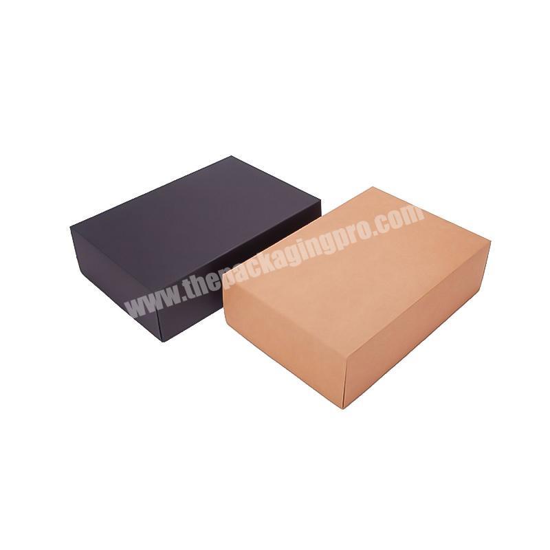 Logo Custom Printed E-Flute Black Kraft Corrugated Letterbox Packaging Ecommerce Cardboard Mailer Boxes