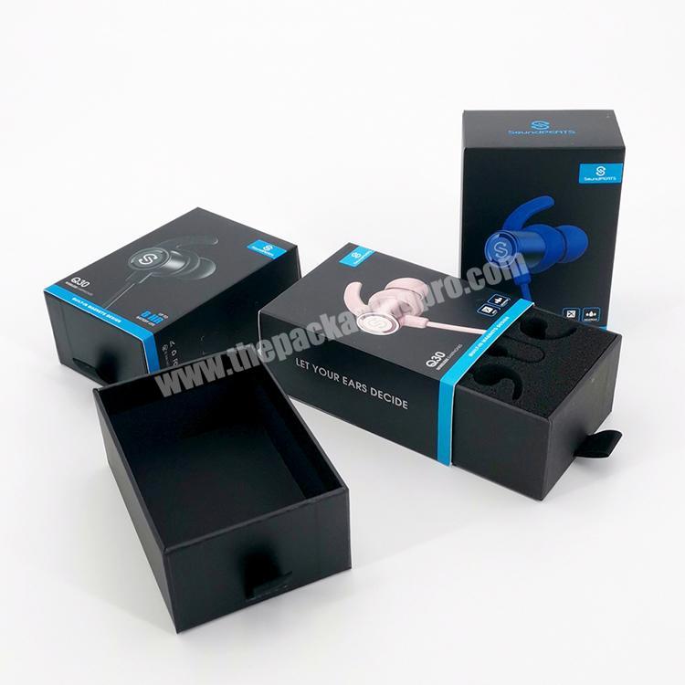 Low Price Pull and Slide Drawer Box Factories Cardboard Drawer Gift Box Packaging Small Slide Out Packaging Box for Earphones