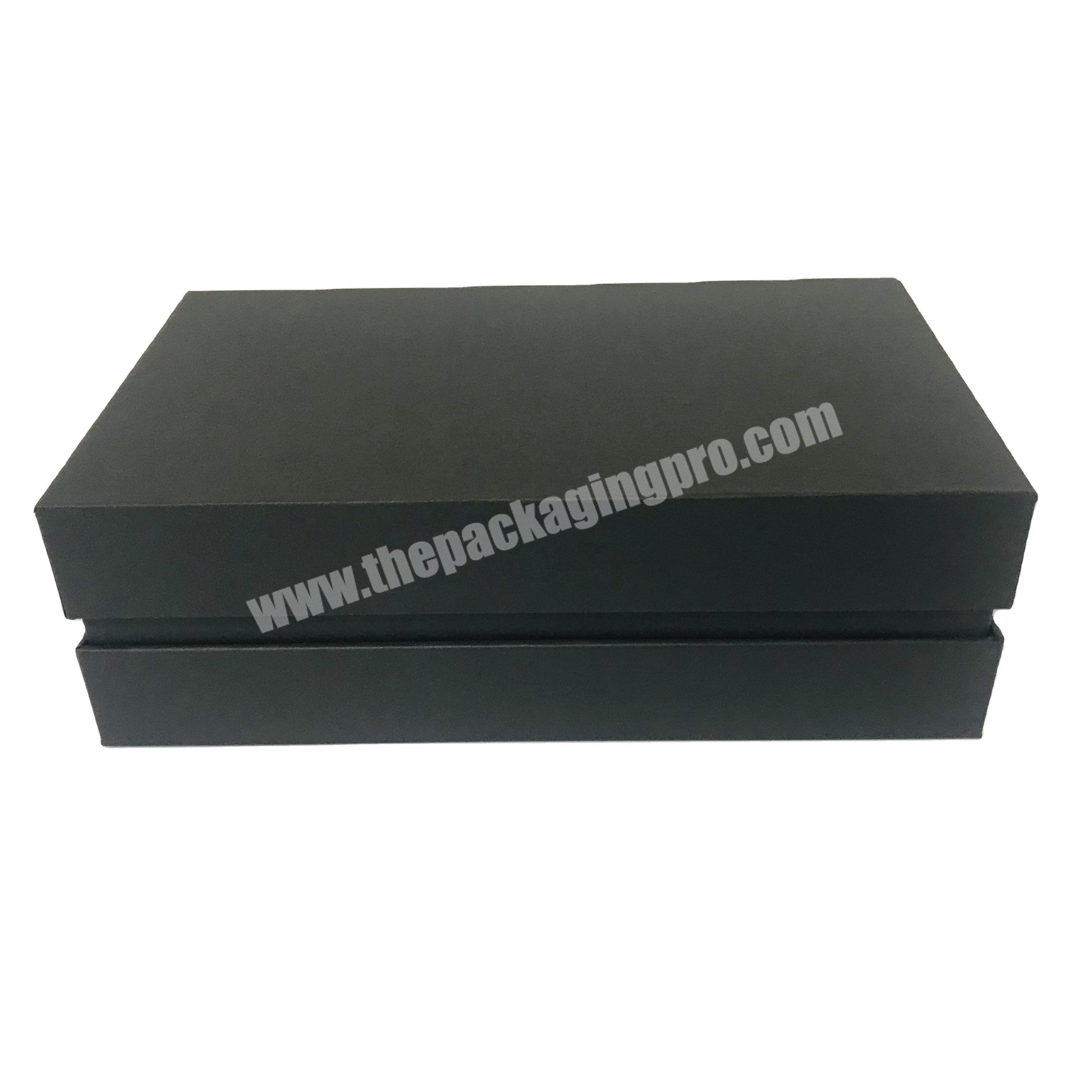 Luxury Black Custom Logo Printing Wine Bottle Paper Gift Packaging Box with lids