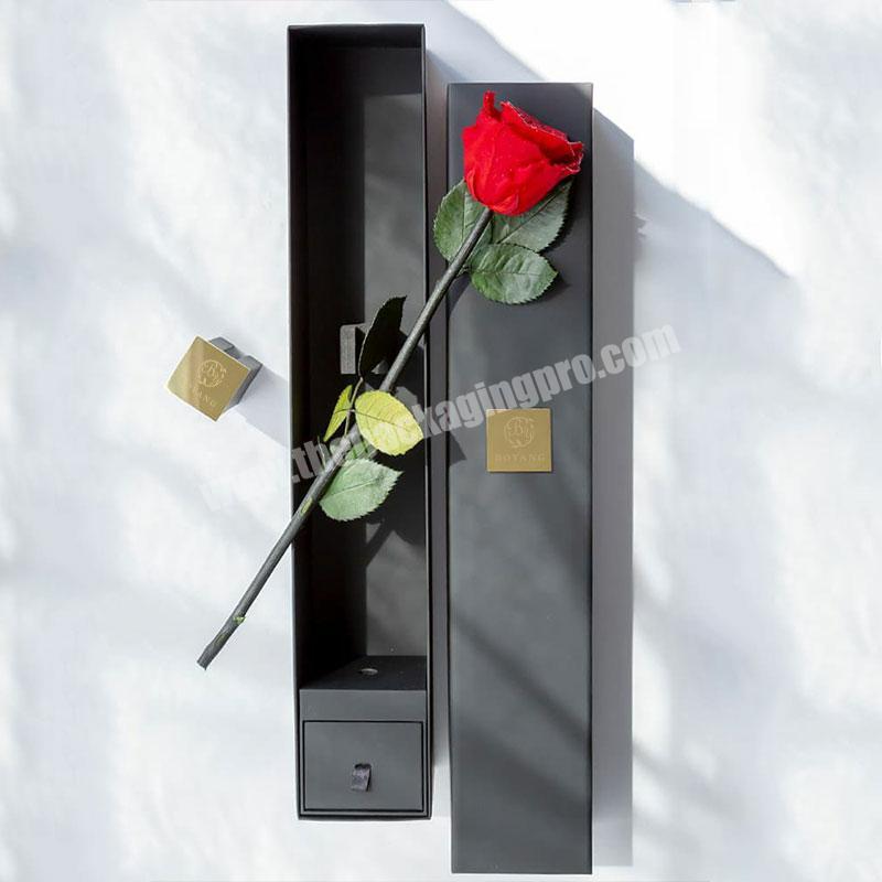 Custom Luxury Rectangle Flower Bouquet Gift Box Long Stem Rose Flower Boxes Suitable For All Occasions