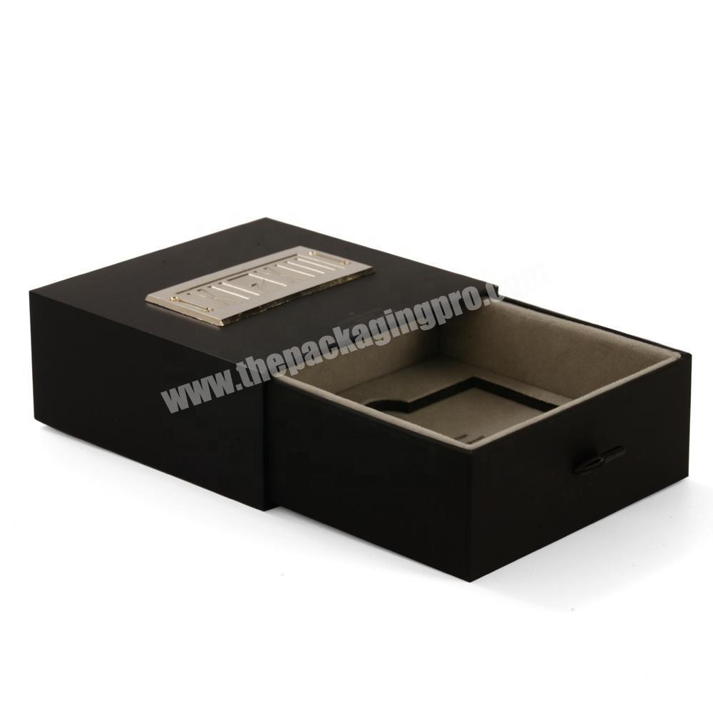 Luxury Black Paper Packing Hard Card Packaging Gift Box
