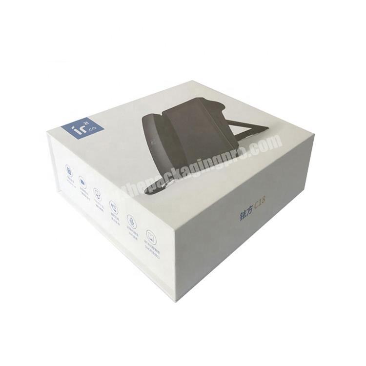 Luxury Book Shaped Rigid Cardboard Phone Box Custom Print Paper  Clamshell Magnetic Box