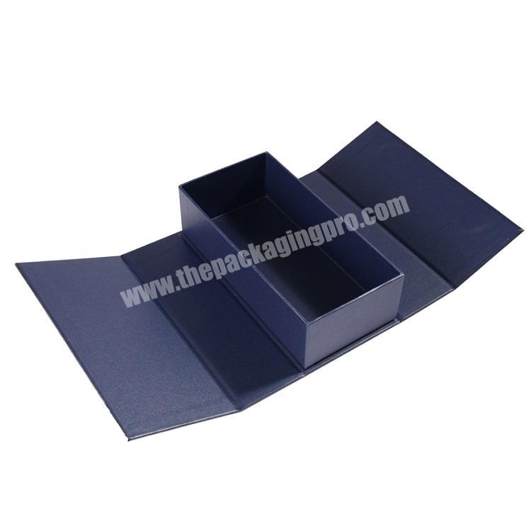 Luxury Cardboard Folding Blue custom OEM Art Magnetic Logo Tea gfit Packaging