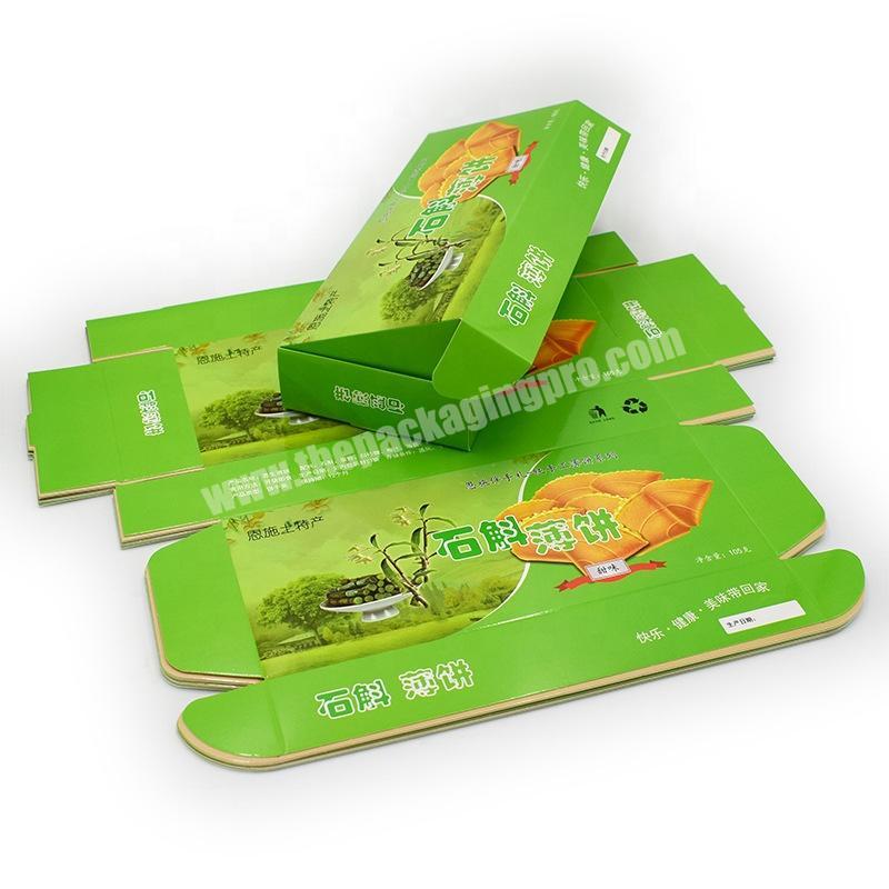 Luxury Coated Paper Type Biscuit Products Packaging Folding Box Custom Design