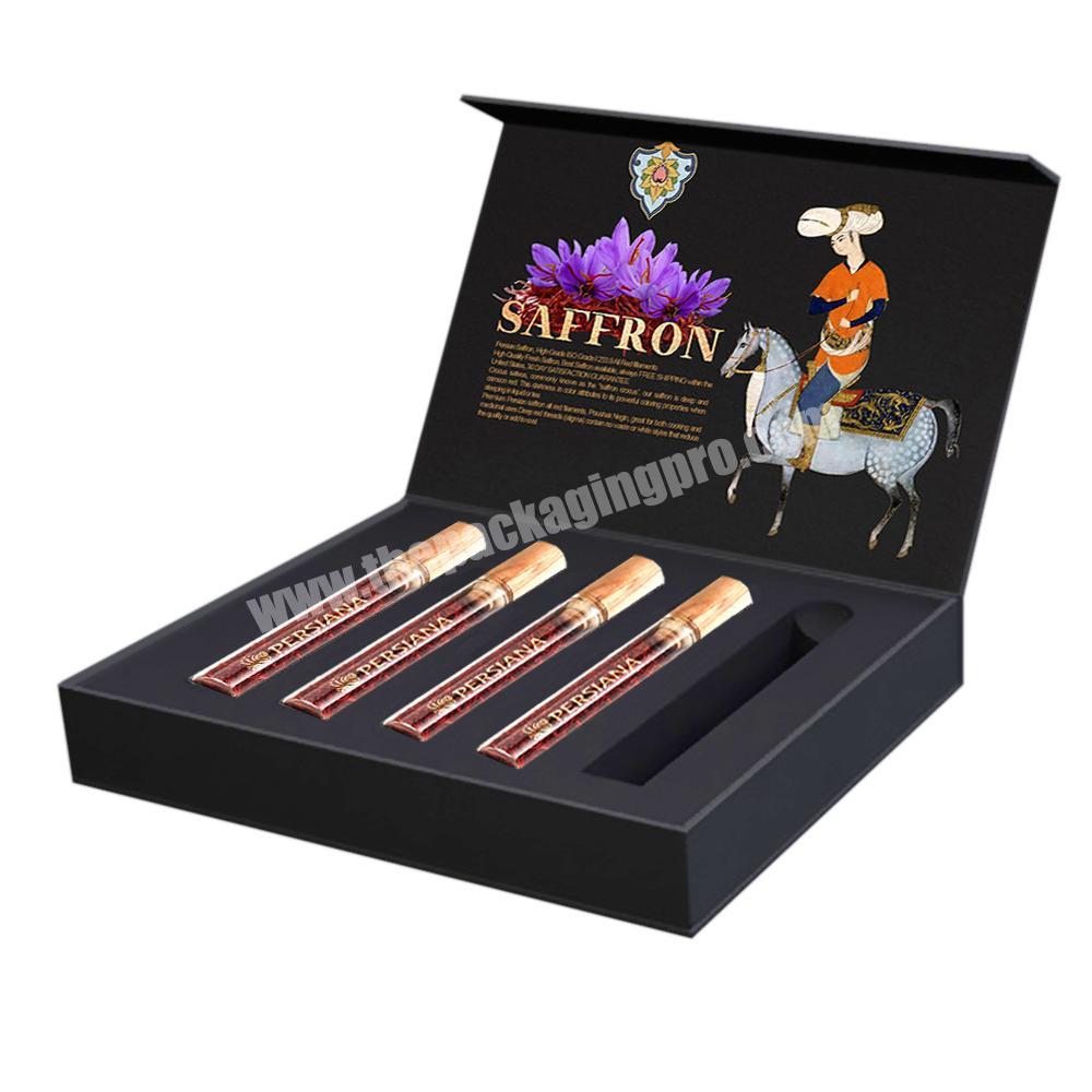 Luxury Cusotmized Fancy Stigma Croci Saffron Hard Box Packaging For Iranian Saffron