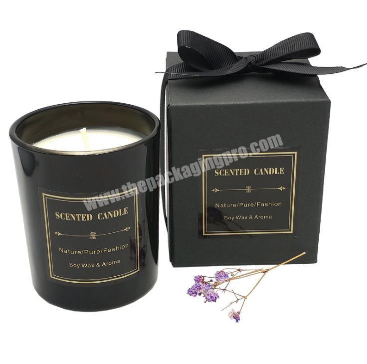 Luxury Custom Logo Candle Paper Packaging Box Candle Gift Box With Ribbon