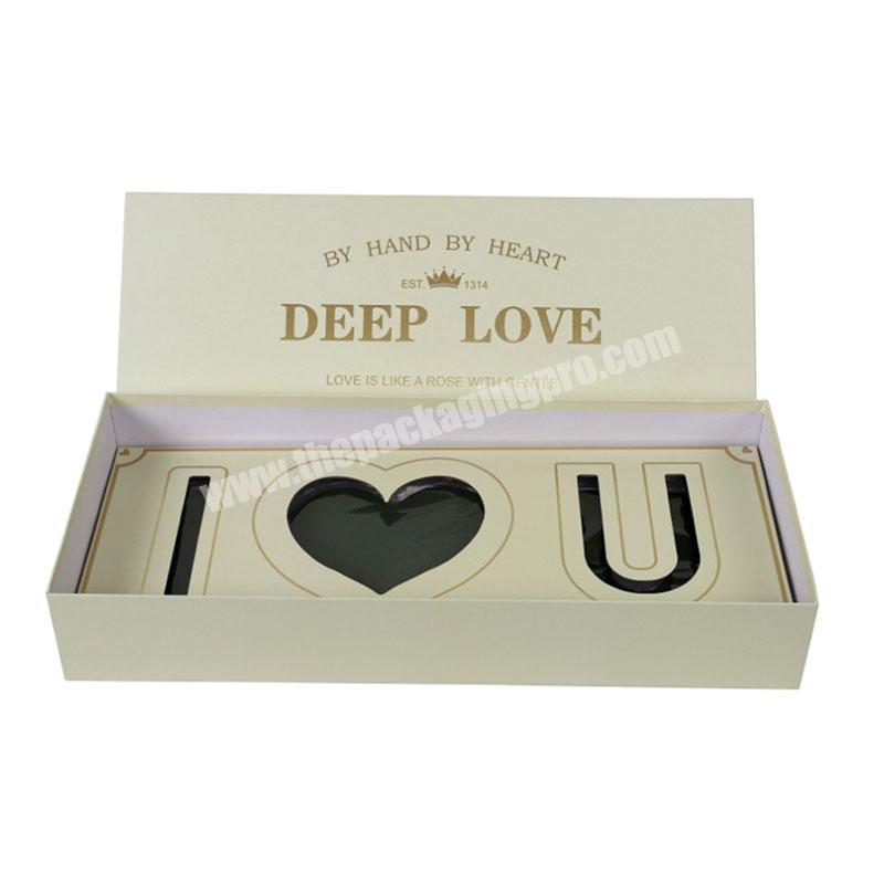 custom Luxury Custom Magnetic i love you Rose Gift Flowers Paper Box Packaging 