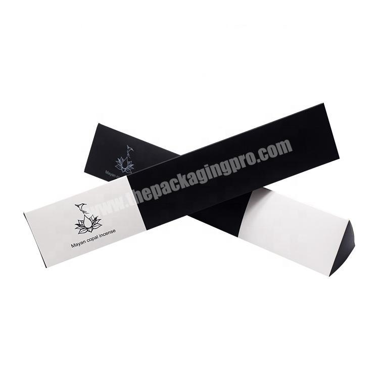 Luxury Customized Biodegradable Incense Boxes Black White Brown Coated Kraft Paper Incense Stick Packaging Tube Box