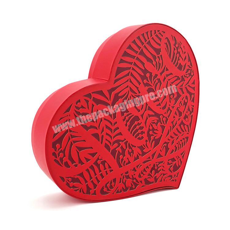 2022 New Cardboard Decorative Heart Shaped Box High Quality Heart Shape Gift Box Red Valentine Candy Boxes