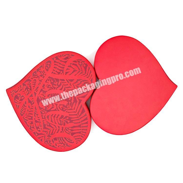 Luxury Heart Shape Jewelry Gift Box High Quality  Chocolate Gift Boxes  Red Heart Shape Paper Gift Box
