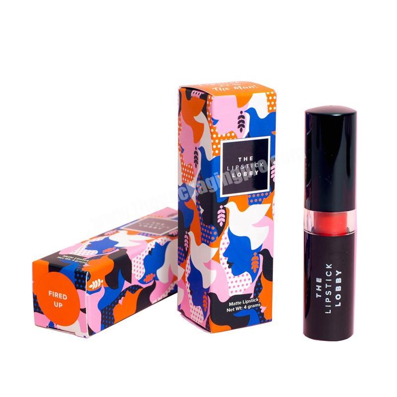 Luxury Lip Balm Gloss Tube Paper Box Clear Liquid Custom Lipstick Lipgloss Packaging Box