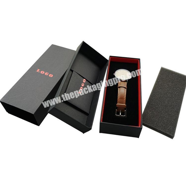 High End Custom Logo Cardboard Packaging OEM 2 Piece Wrist Watch Boxes Luxury Custom Watch Box branded watch box