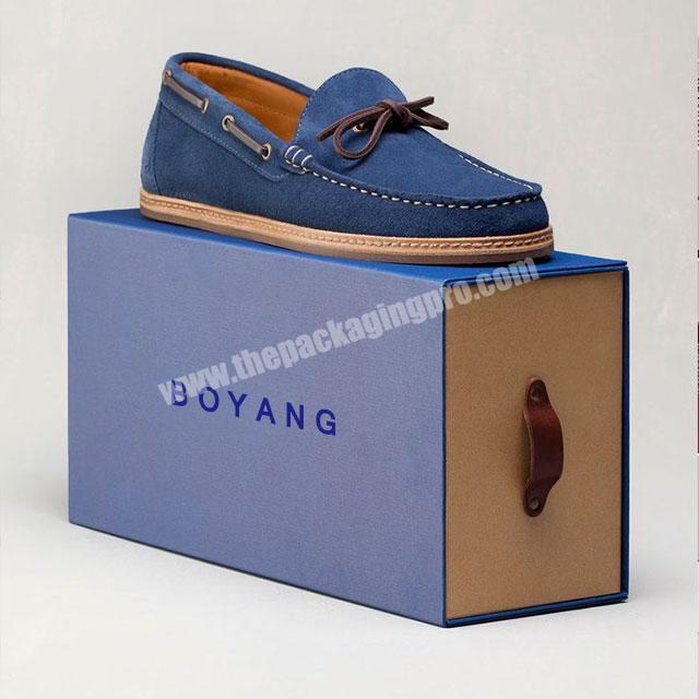 Luxury Paper Drawer Sliding Shoe Packaging Boxes with Custom Logo