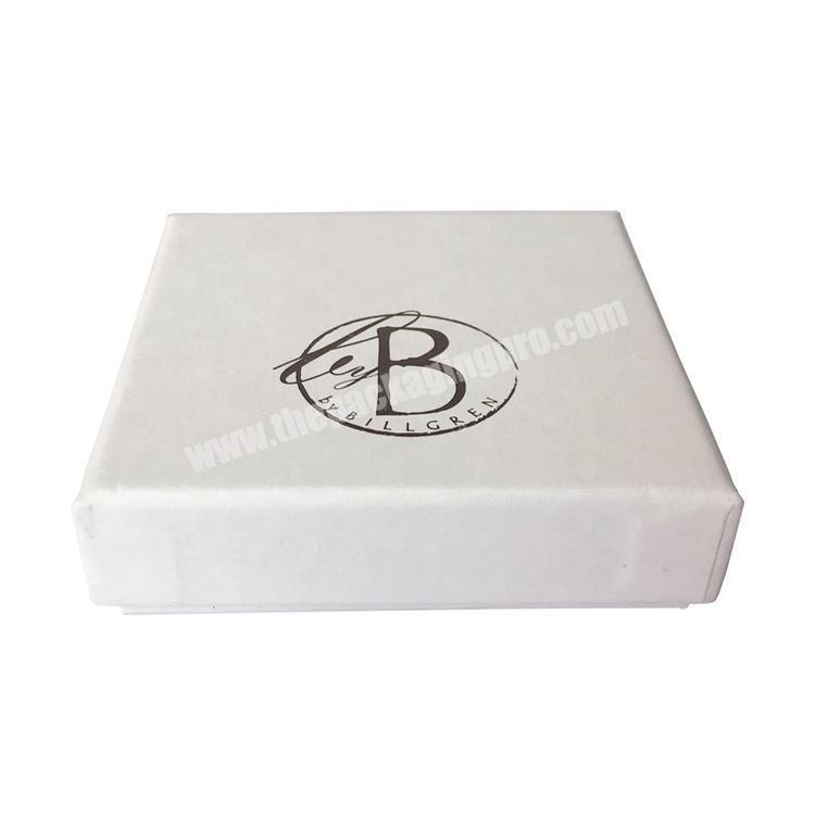Luxury Rigid Cardboard Jewelry Gift Box With Separate Lid And Black Foam Insert
