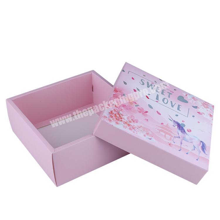 Luxury birthday gift packaging custom recycled cosmetic packaging paper gift box