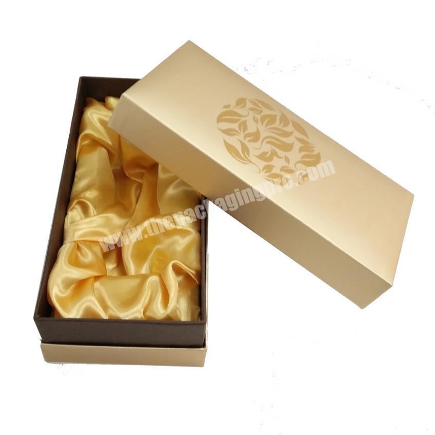 Luxury custom hair bundles packaging boxes with satin