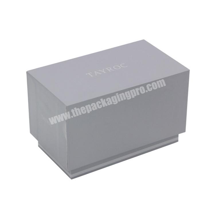 Luxury high quality custom logo grey cardboard gift packaging watch box