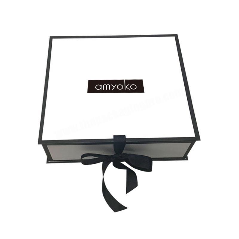 Custom Printed Logo White Cardboard Magnetic Folding Box Paper Gift Packaging Box