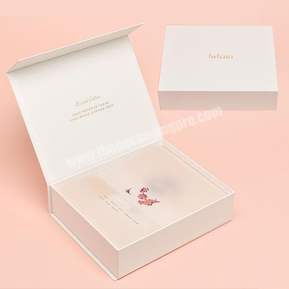 Magnetic folding cosmetics display boxes packaging perfume cream skin care luxury cosmetic packaging boxes custom cosmetic boxes