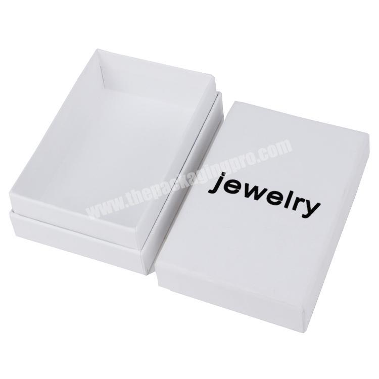 Manufacture Paper Rigid Printed LOGO Lid & Base Packaging Box Style Custom Jewelry Box