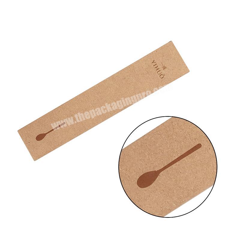 Manufacturer Kraft Paper Box  Customized Spoon Fork Paper Box Brown Spoon Packaging Paper Box