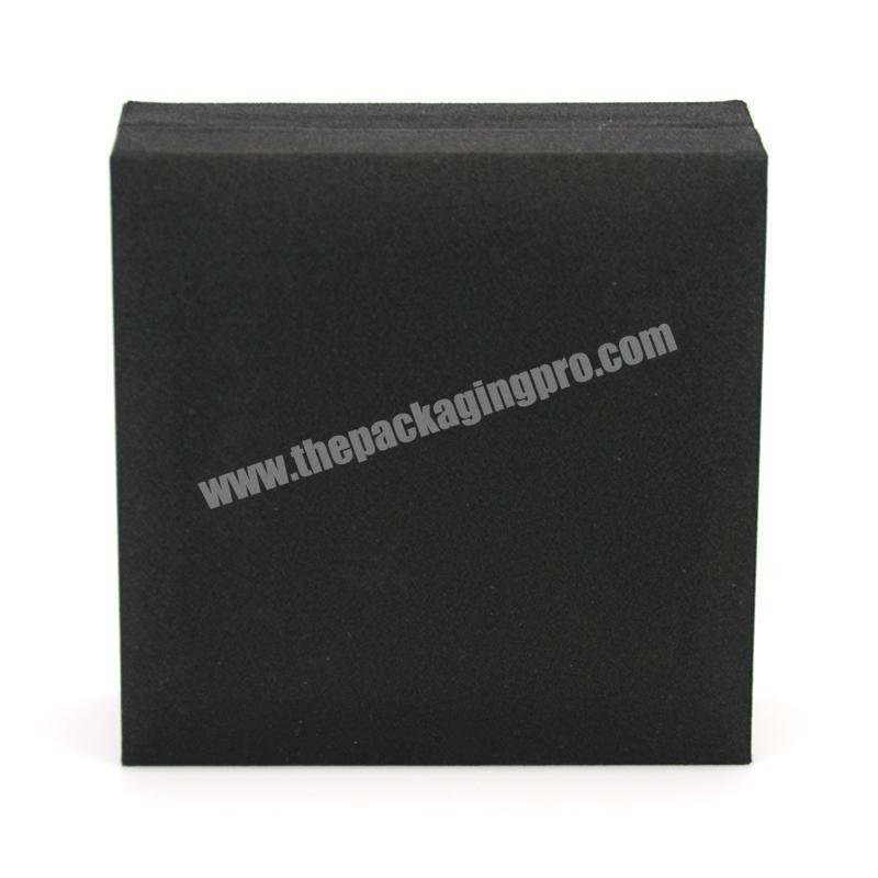 Manufacturer production cardboard box packaging design custom black paper jewelry box for necklace