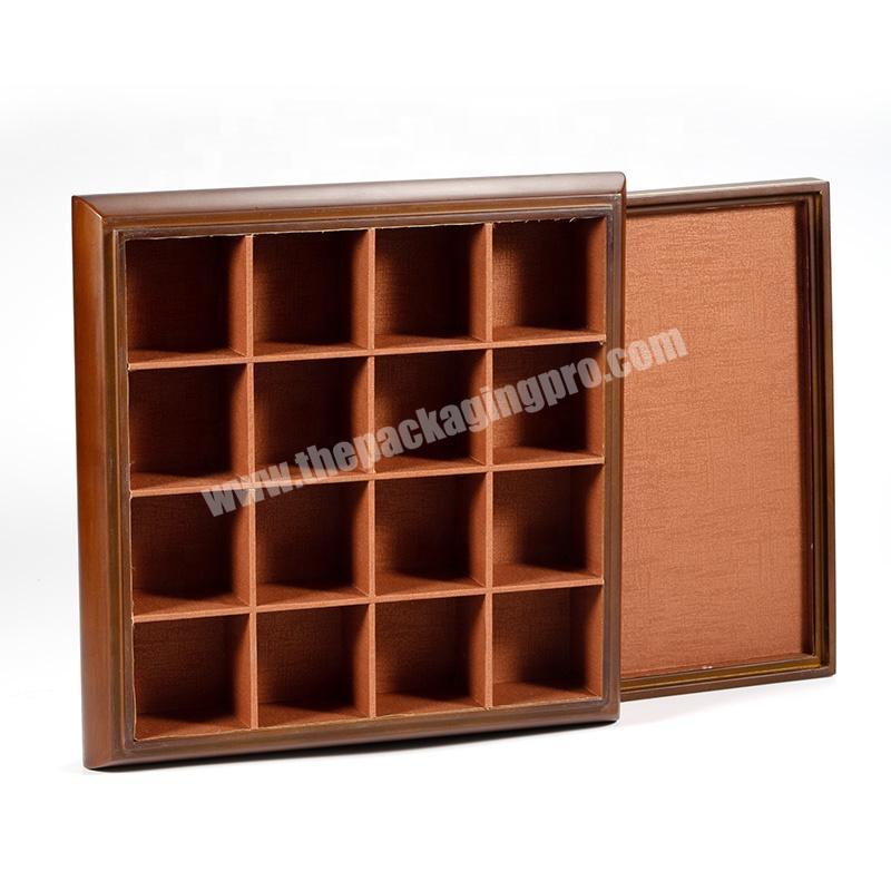 Manufacturer production chocolate packing box design custom gift packaging wooden chocolate box