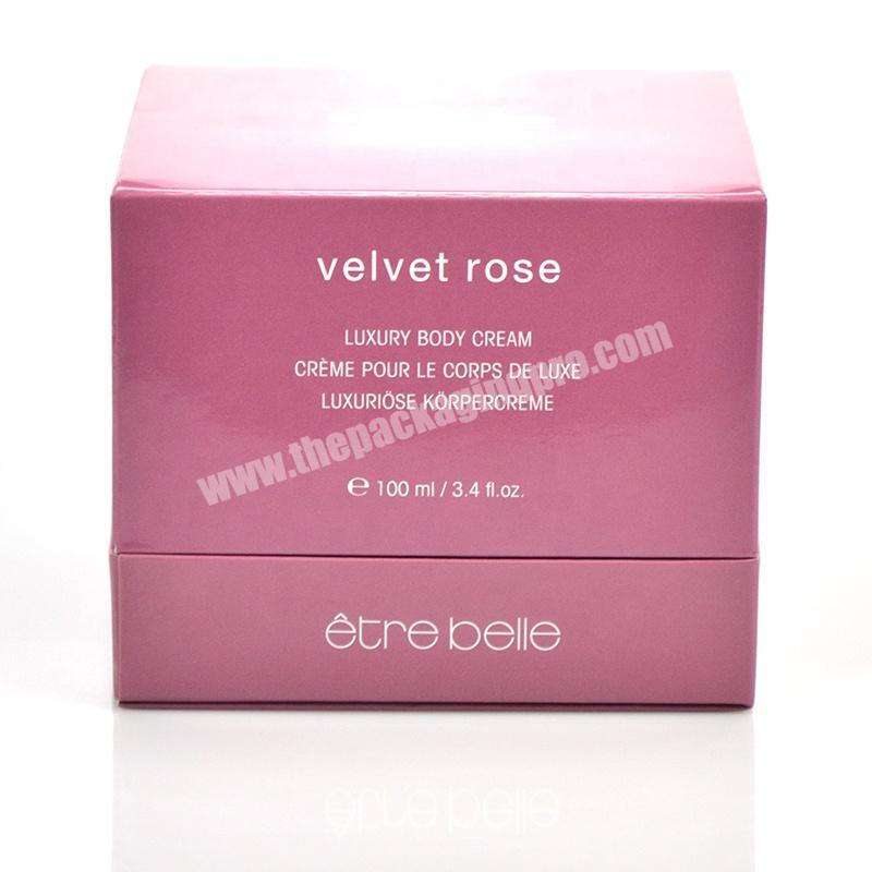 Manufacturer production lid and base box design custom paper packaging gift box for cosmetic