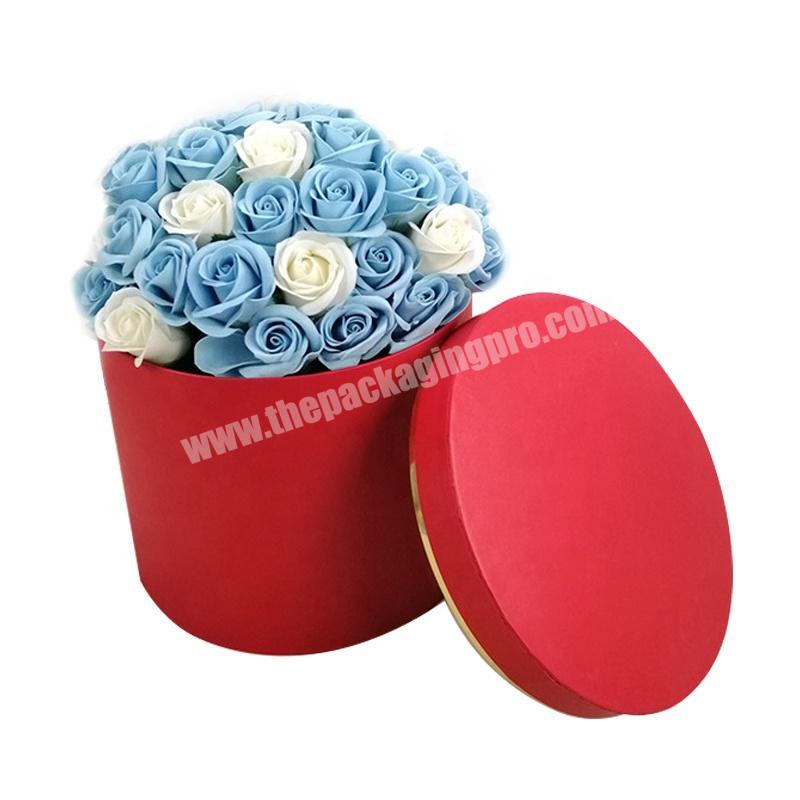 Manufacturer specialized production cosmetic gift box design custom black cardboard cylinder flower packaging box