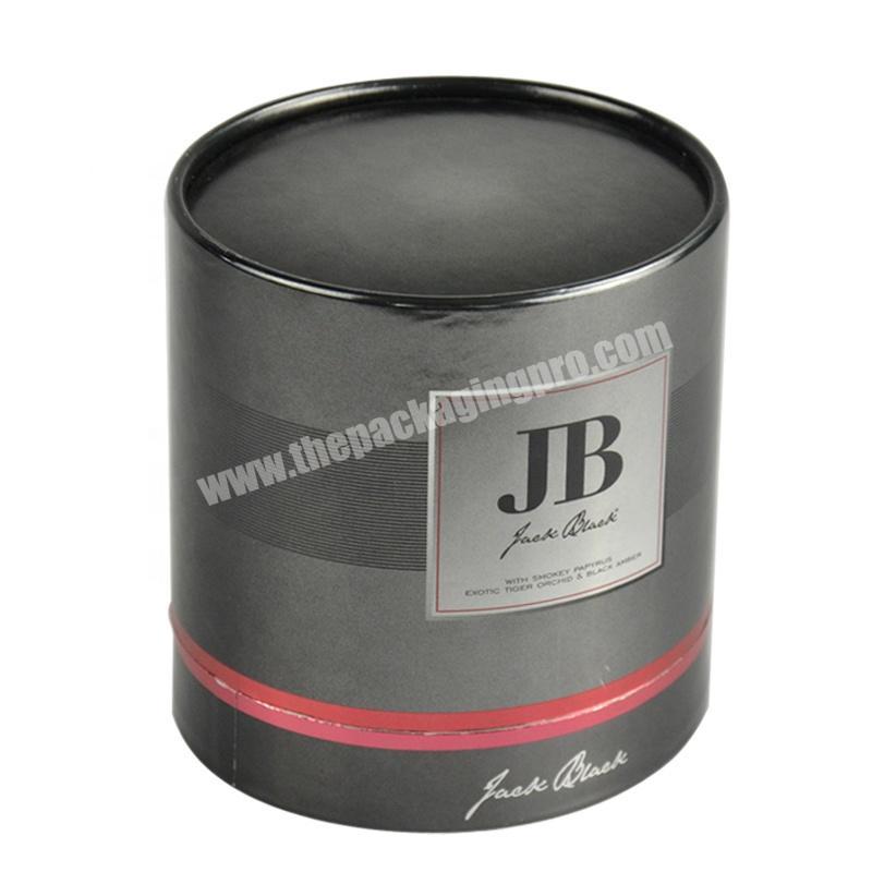 Manufacturer specialized production cosmetic gift box design custom black cardboard cylinder packaging box