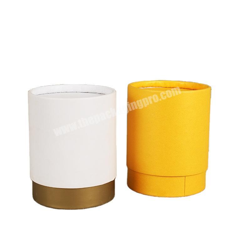 Manufacturer supply tea cylinder packaging box empty luxury handmade good quality custom printed tube paper box